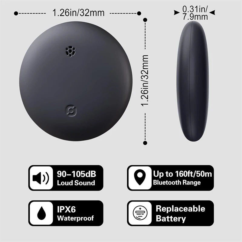 Xiaomi Air Tag Bluetooth GPS Trackers Work With Apple/ Android Find My Global