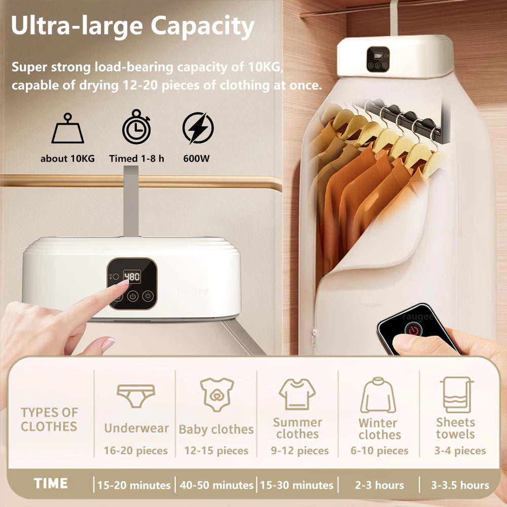 Electric Clothing Dryer Portable UV Ultraviolet Clothes Dryer For Home With Remote Control Foldable Cloth Laundry Dryer 220/110V
