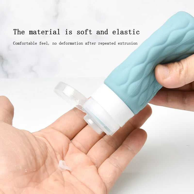 4pcs 100ml Soft Silicone Squeezed Empty Bottle Set Travel Refillable Portable Sub-bottling Tool Liquid Container Spray Lotion