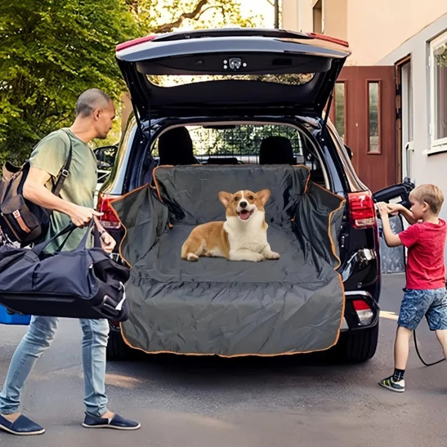 Pet's Car Rear Seat Cover Anti-Scratch Cushion Mat Waterproof Cargo Liner Protector Pad For Camping Trip