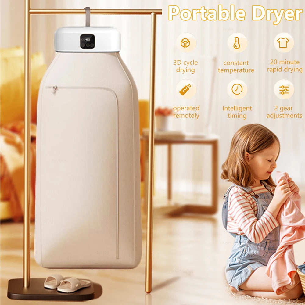 Electric Clothing Dryer Portable UV Ultraviolet Clothes Dryer For Home With Remote Control Foldable Cloth Laundry Dryer 220/110V