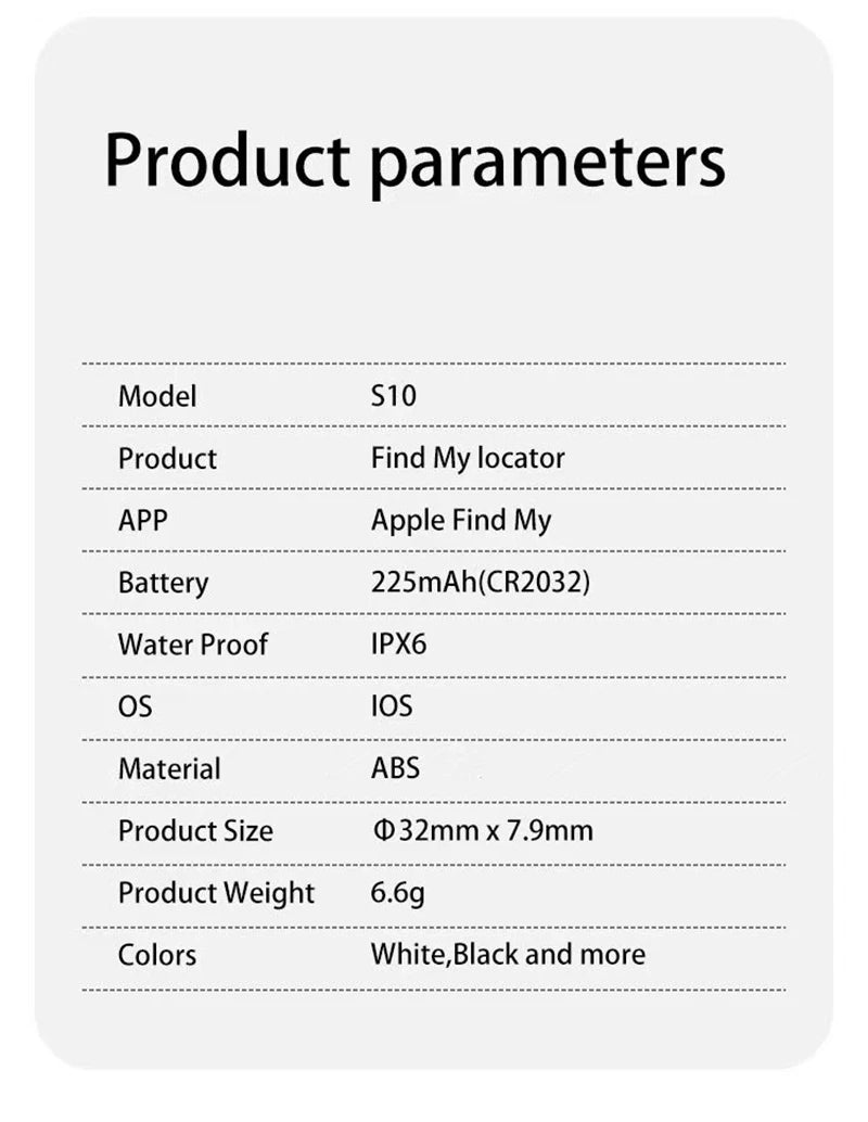 Xiaomi Air Tag Bluetooth GPS Trackers Work With Apple/ Android Find My Global