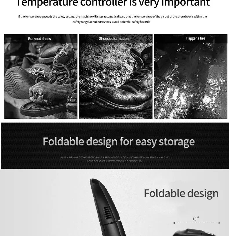 saengQ Intelligent Electric Shoes Dryer Sterilization Anion Ozone Sanitiser Telescopic Adjustable Deodorization Drying Machine