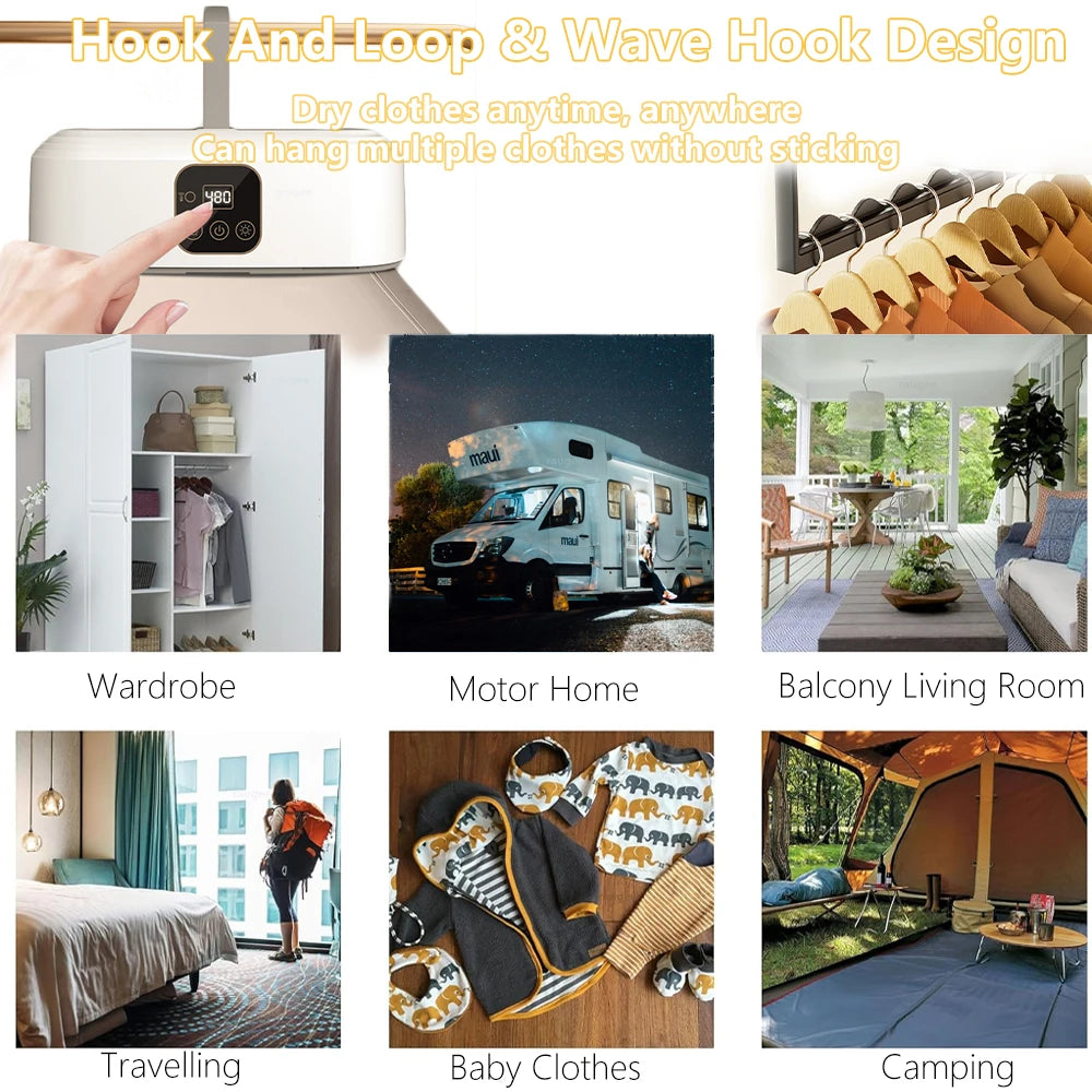 Electric Clothing Dryer Portable UV Ultraviolet Clothes Dryer For Home With Remote Control Foldable Cloth Laundry Dryer 220/110V