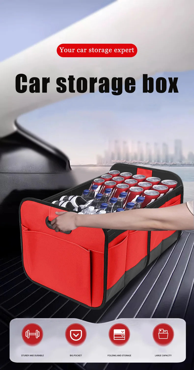 Car Travel Organizer Box Auto Trunk Foldable Storage Bag For Leading Ideal Auto L8 L9 For BMW X2 X3 XM i3 i4 i5 For Audi A3 Q5
