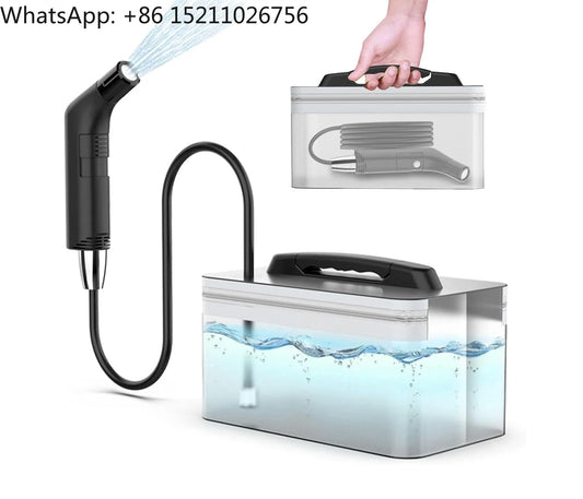 Portable Bidet Sprayer Kit with 2.3L Water Tank – Rechargeable, Travel Friendly, Foldable Design – Personal Hygiene Cleaner, Baby & Elderly – Electric Toilet Washer