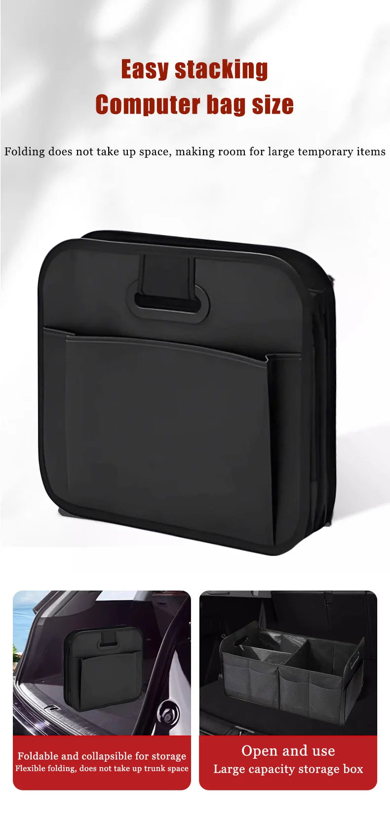 Car Travel Organizer Box Auto Trunk Foldable Storage Bag For Leading Ideal Auto L8 L9 For BMW X2 X3 XM i3 i4 i5 For Audi A3 Q5